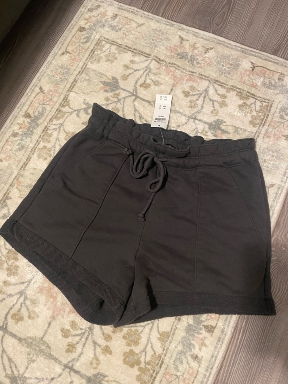 Women’s Dark Gray Drawstring Lounge Shorts